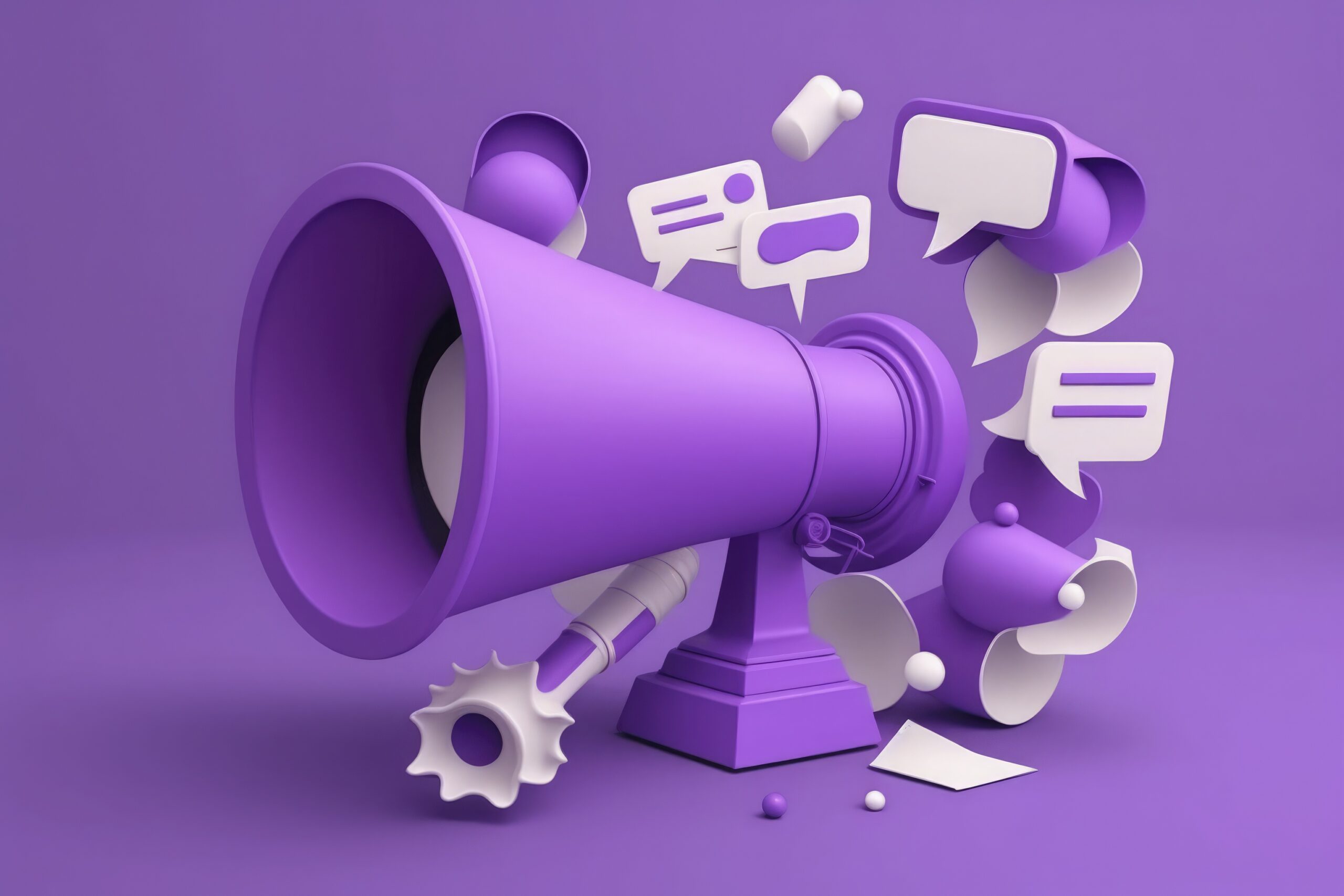 3D Social media frame post with Megaphone and Hashtag. Social ne Videos de fortalecimientos